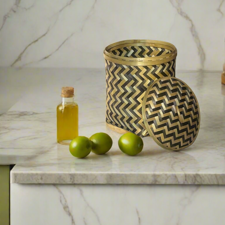 Bamboo Kitchen Storage Box- Set Of 3
