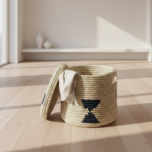 Natural Fiber Dune Basket- 12"