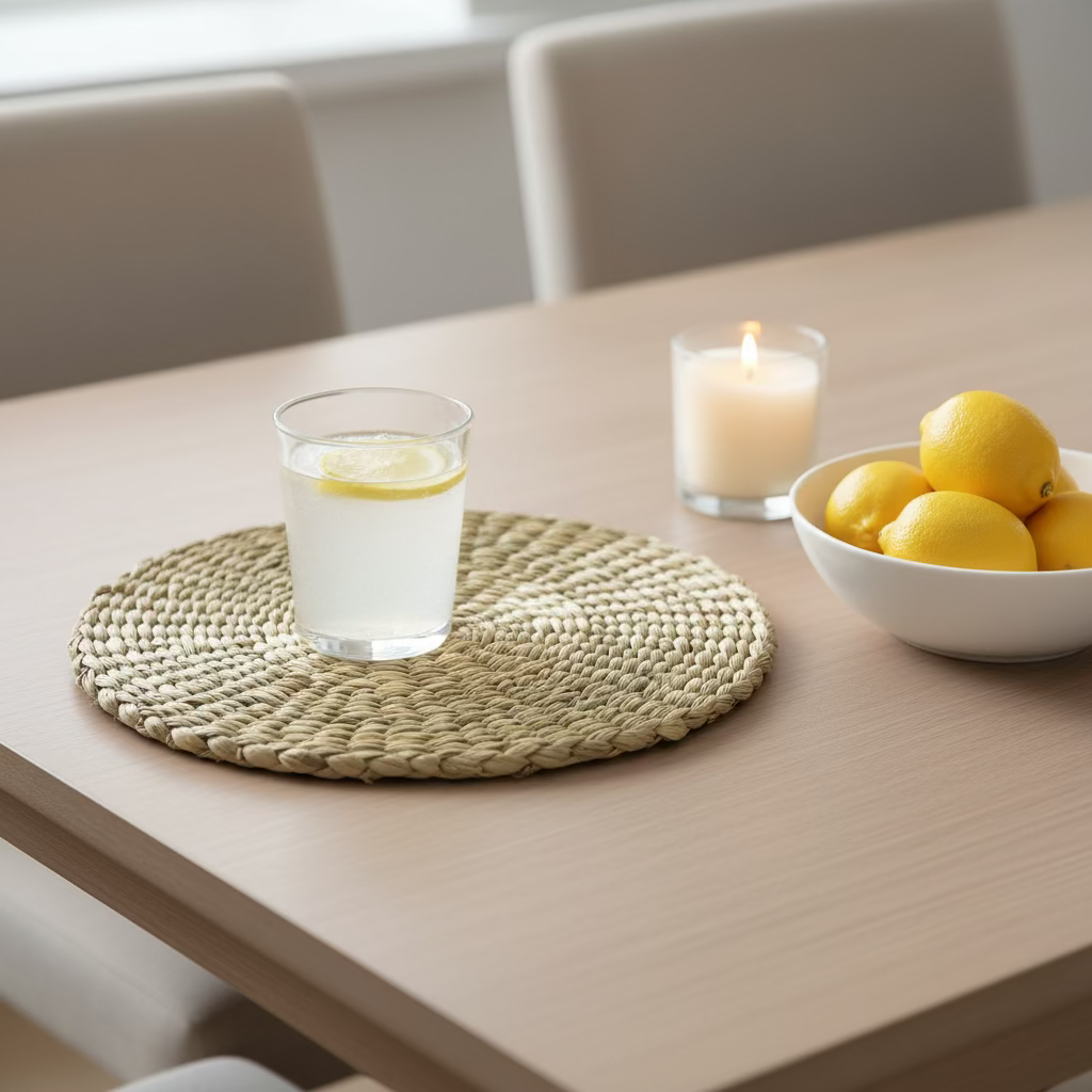 Seagrass Sage Round Placemat- 8"