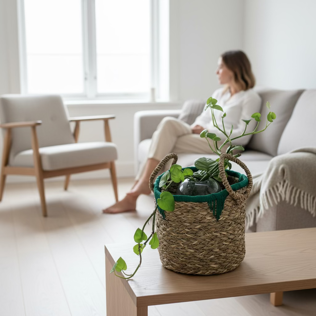 Natural Fiber Basket 8”