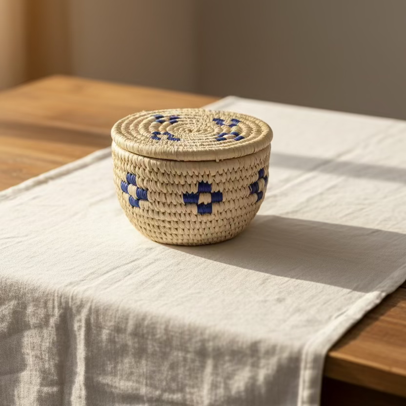 Natural Fiber Touchwood Coasters- Set of 6