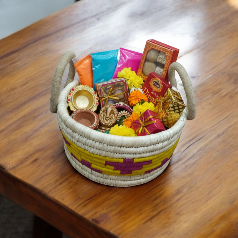 Sabai Grass Candy Pop Basket- 12"x6"