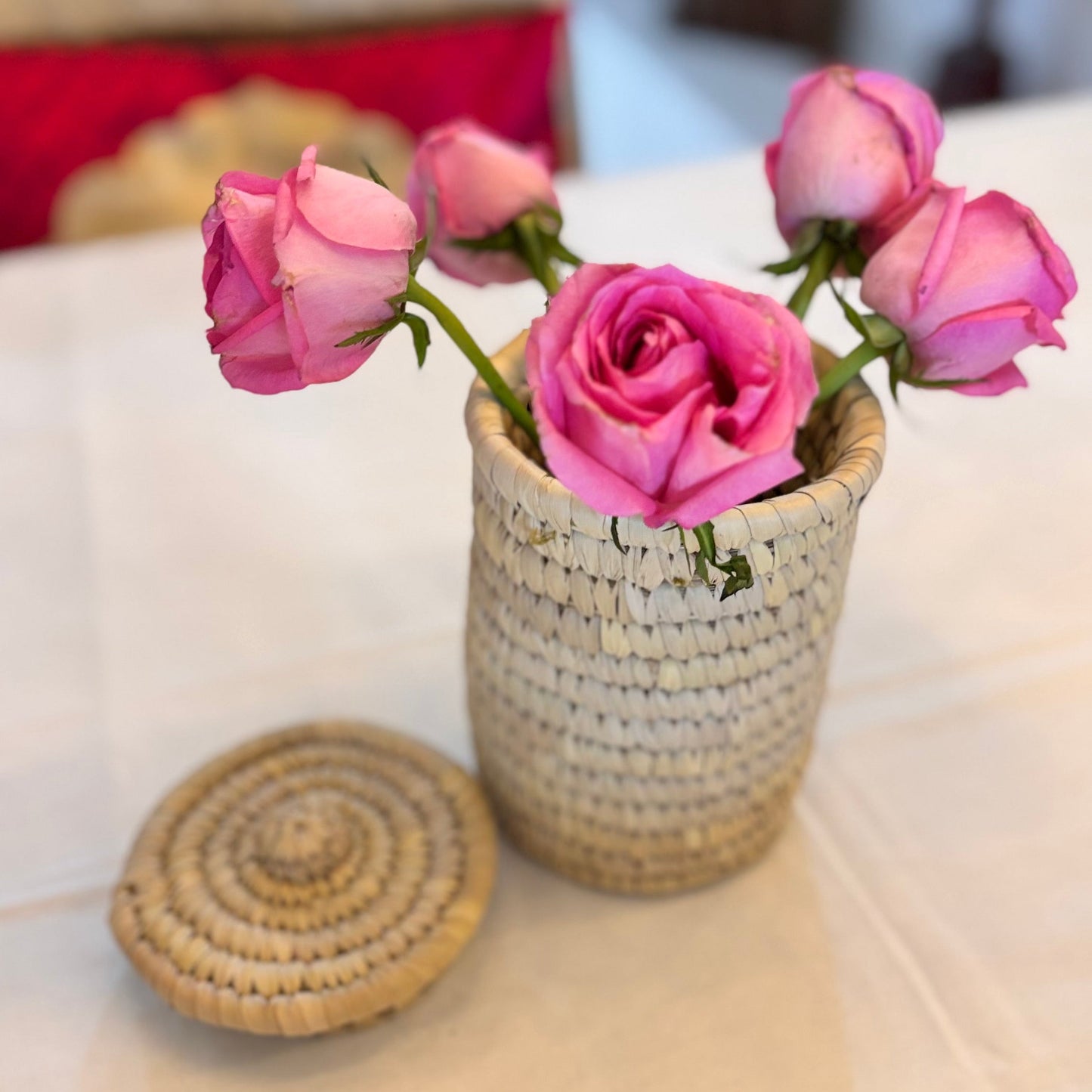 Sabai Grass and Palm Box | Natural | 4x6 inches