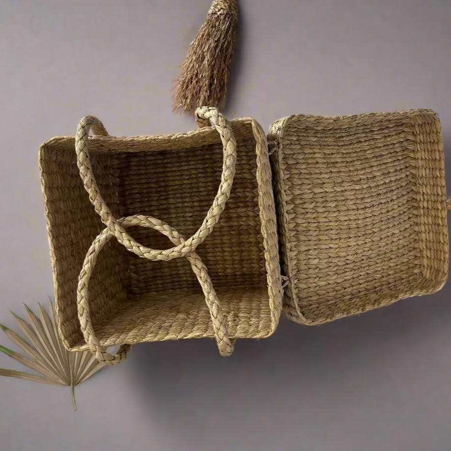 Seagrass Sage Square Box- 11.5"