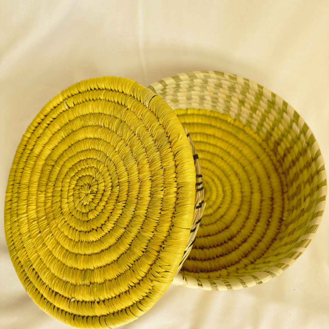 Handwoven Natural Fiber Chapati Box