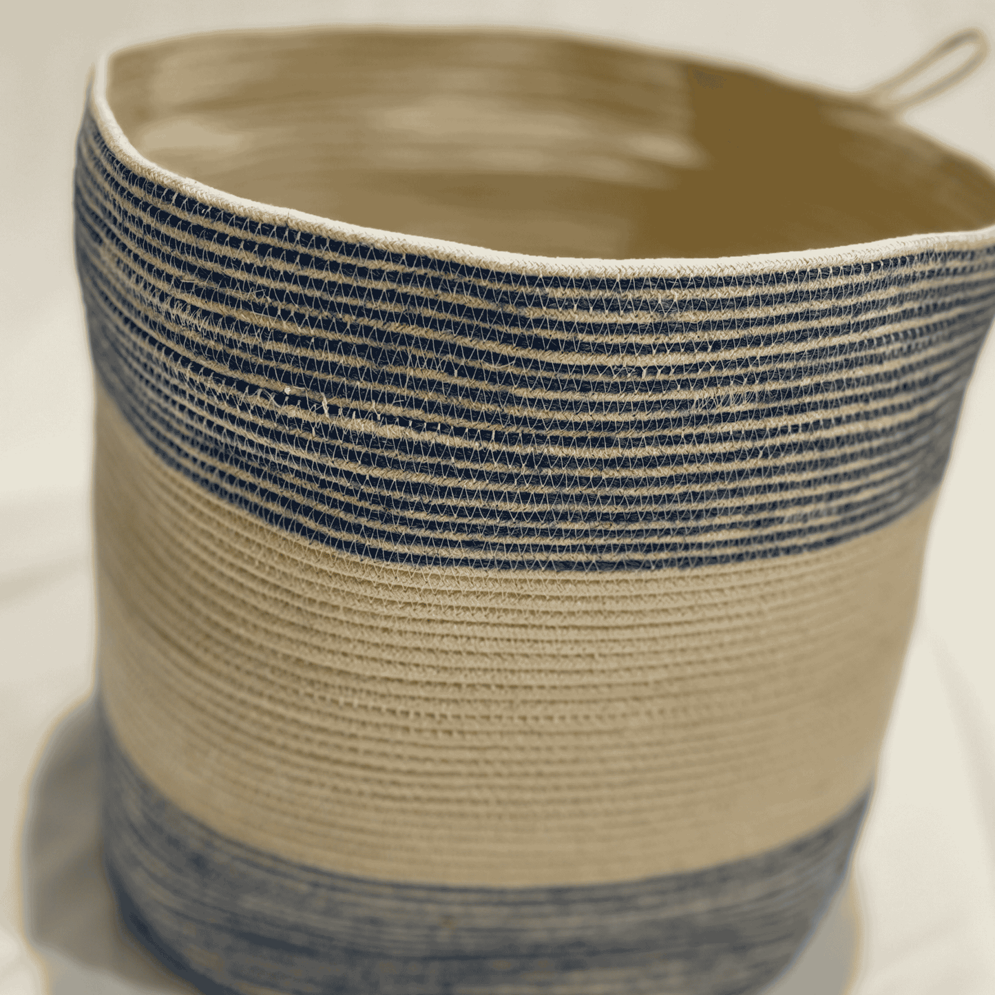 Cotton Rope Blue Basket-11"