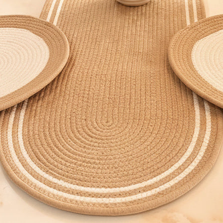 Cotton Rope Runner| White and Beige | 49x13 inches