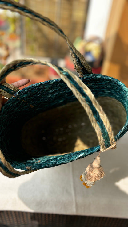 Natural Fiber Dual-Tone Shopping Bag