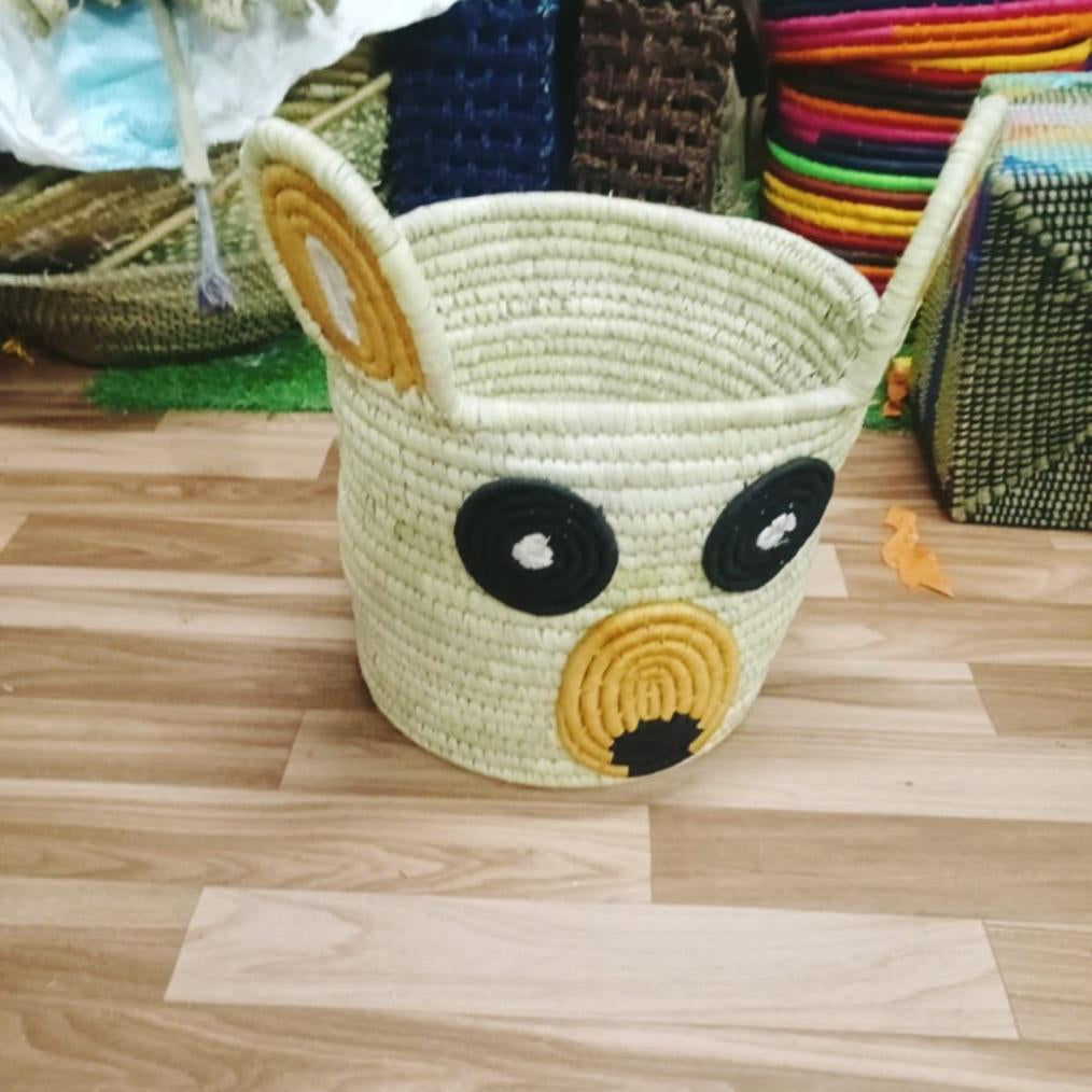 Natural Fiber Bunny Basket