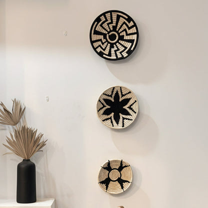 Handcrafted Sabai Grass Starborn Wall Basket- 10"