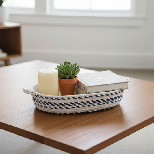 Cotton Rope Oval Base Tray