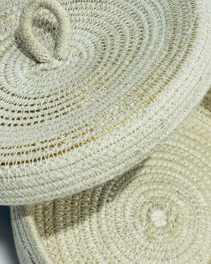 Cotton Rope Nesting Organizer- Set Of 2