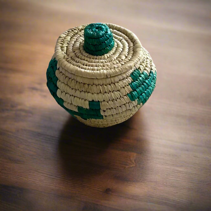 Handwoven Natural Fiber Green Case