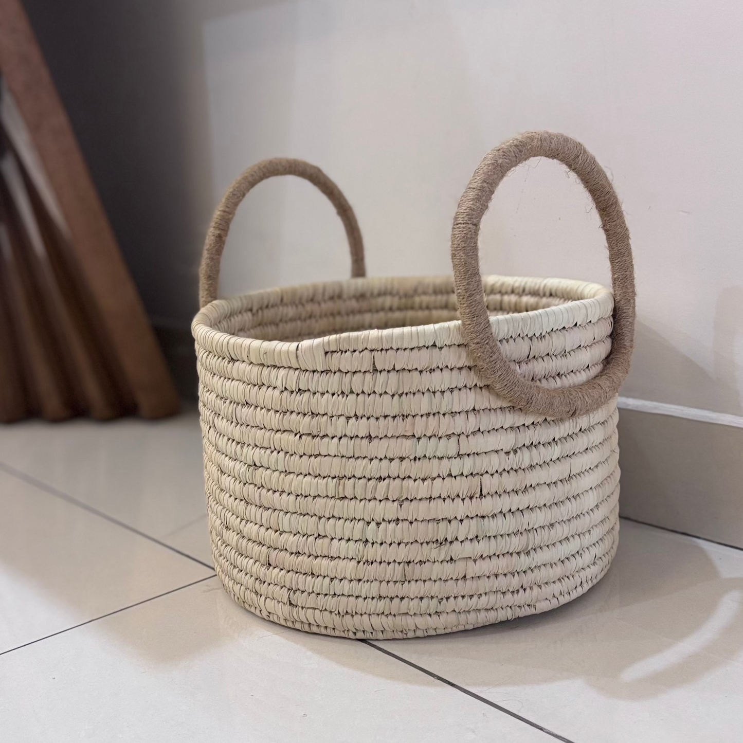 Natural Fiber Laundry Basket 12"x8"