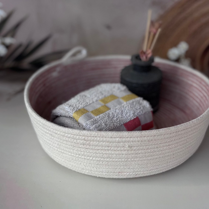 Cotton Rope Round Nesting Organizer- Set Of 3