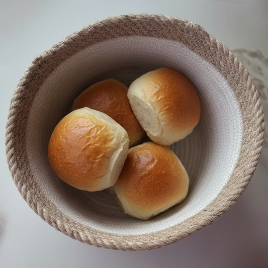 Cotton Rope White Nesting Bowls- Set Of 3