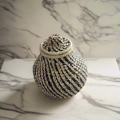 Handwoven Natural Fiber Black Case