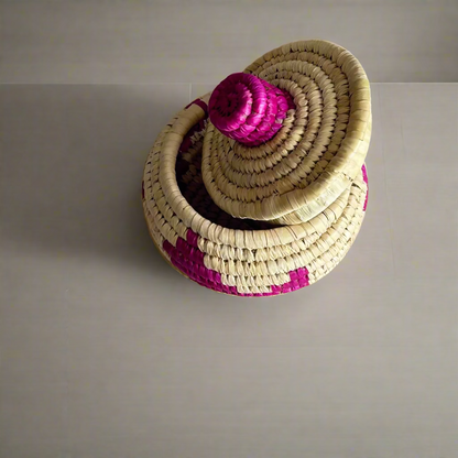 Handwoven Natural Fiber Pink Case