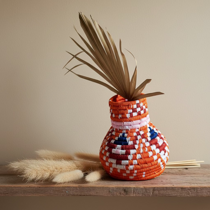 Earthen Orange Vase Planter