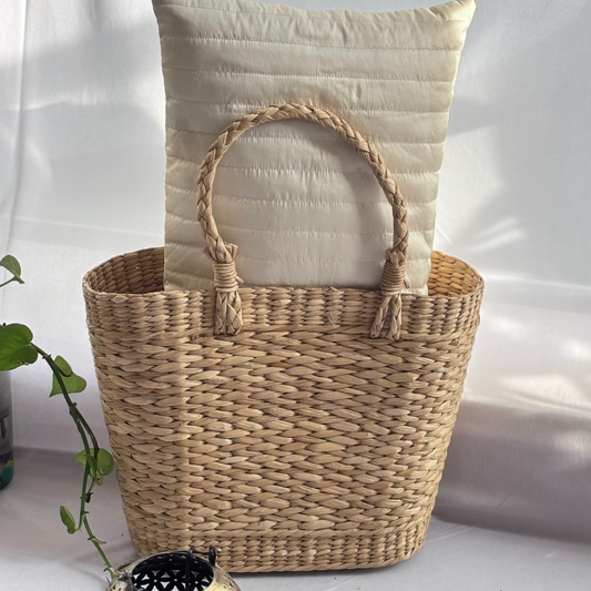 Seagrass Sage Shopping Bag- 11"