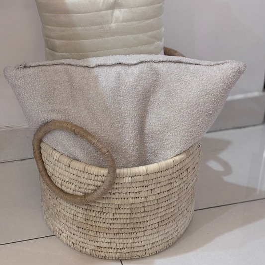 Natural Fiber Spherical Basket 12"