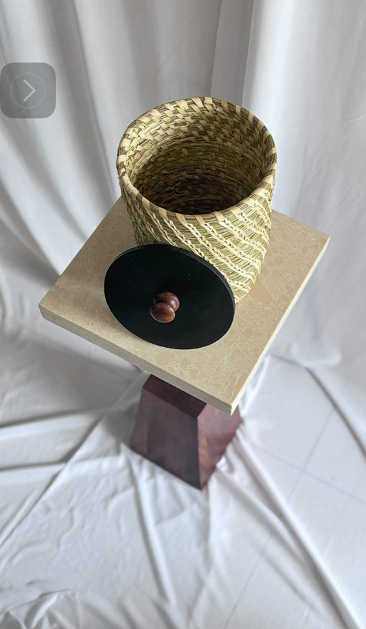 Handcrafted Box with Wooden Lid-10"