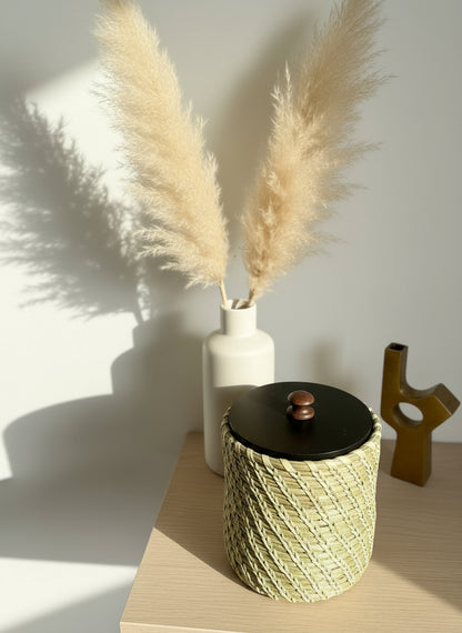 Handcrafted Box with Wooden Lid-10"