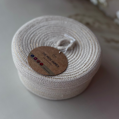 Cotton Rope Nesting Organizer- Set Of 2