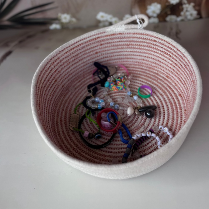 Cotton Rope Round Nesting Organizer- Set Of 3