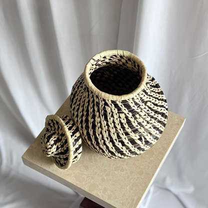 Handwoven Natural Fiber Black Case