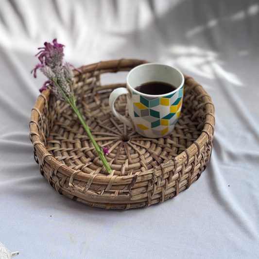 Rattan Round Tray