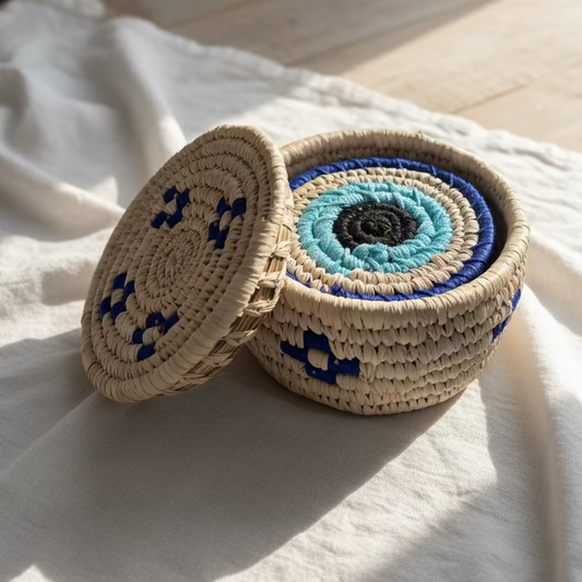 Natural Fiber Touchwood Coasters- Set of 6