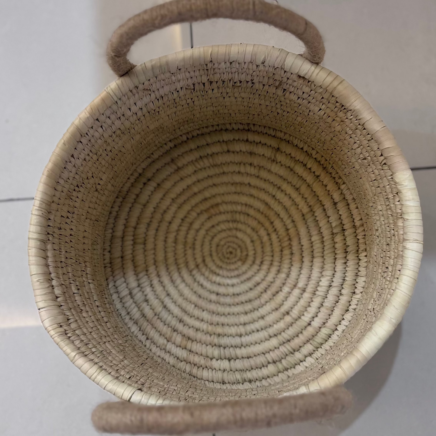 Natural Fiber Laundry Basket 12"x8"