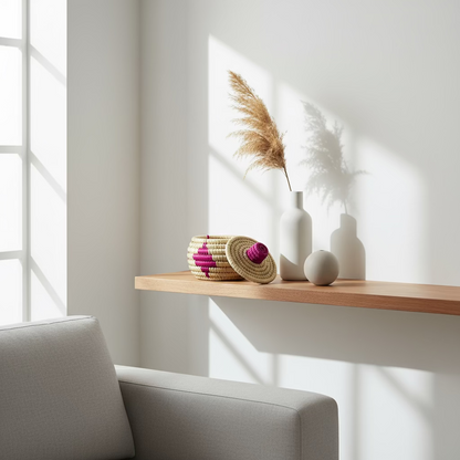 Handwoven Natural Fiber Pink Case