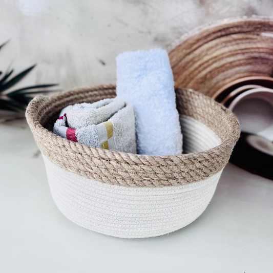 Cotton Rope Bowls- Set Of 3