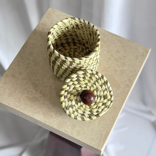 Handcrafted Natural Fiber Small Box