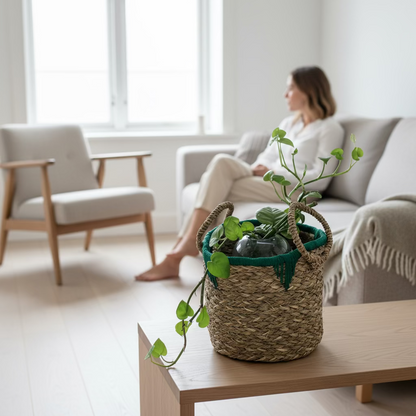 Natural Fiber Basket 8”