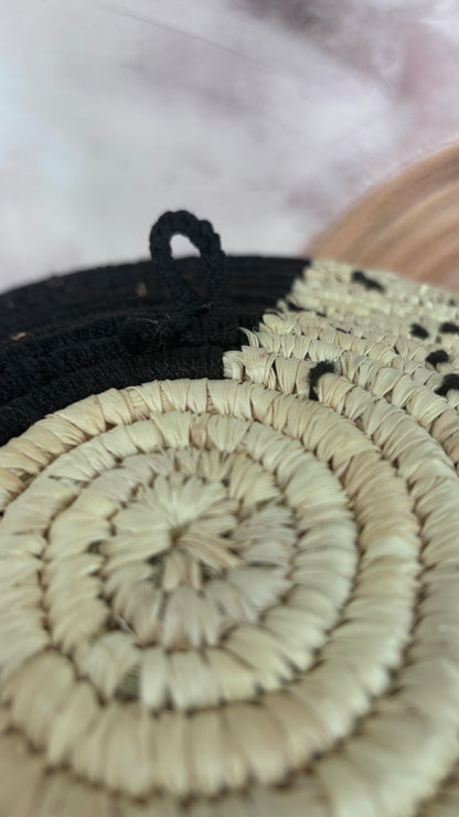 Handcrafted Sabai Grass Starborn Wall Basket- 12"