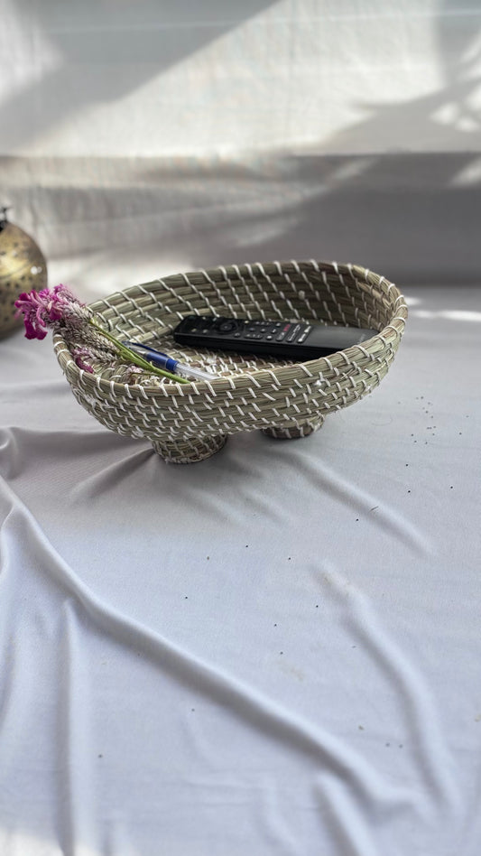 Natural Fiber Purse Bowl and Tray