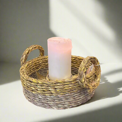 Natural Fiber Woven Base Tray- 8"