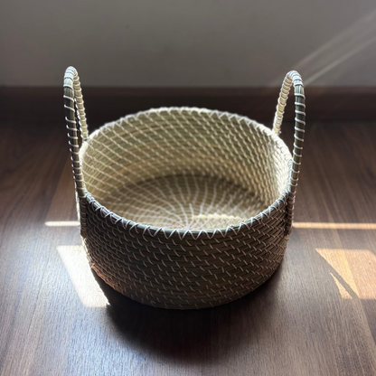Natural Fiber Whirl Basket- 10"x5"