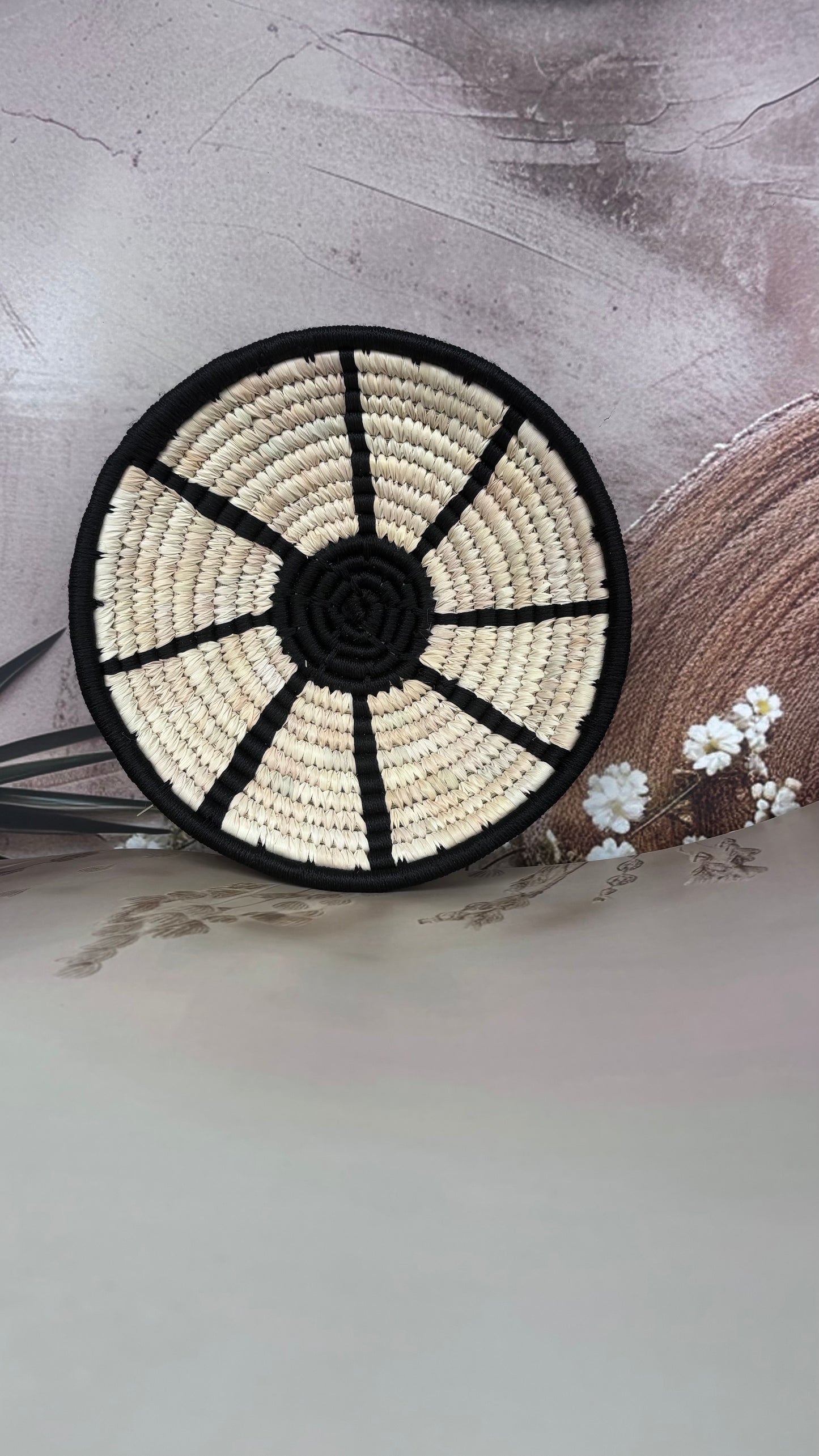 Handcrafted Sabai Grass Moonshadow Wall Basket- Set of 3