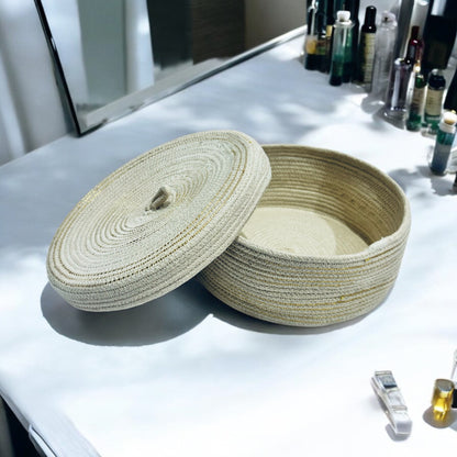 Cotton Rope Nesting Organizer- Set Of 2