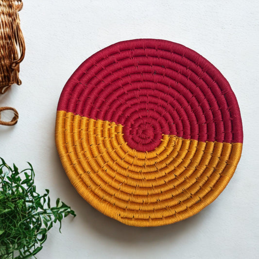 Handcrafted Sabai Grass Sunshine Wall Basket- 8"