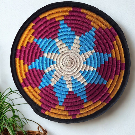 Handcrafted Sabai Grass Sunshine Wall Basket- 12"