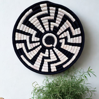 Handcrafted Sabai Grass Starborn Wall Basket- 12"