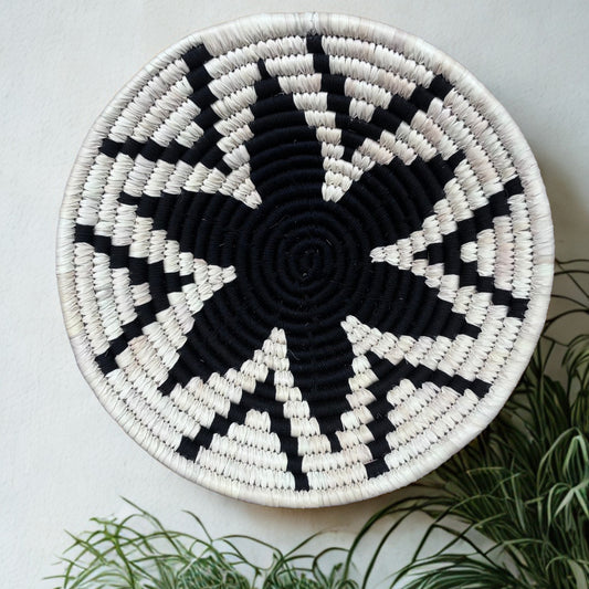 Handcrafted Sabai Grass Starborn Wall Basket- 10"