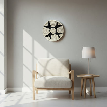 Handcrafted Sabai Grass Starborn Wall Basket- 8"