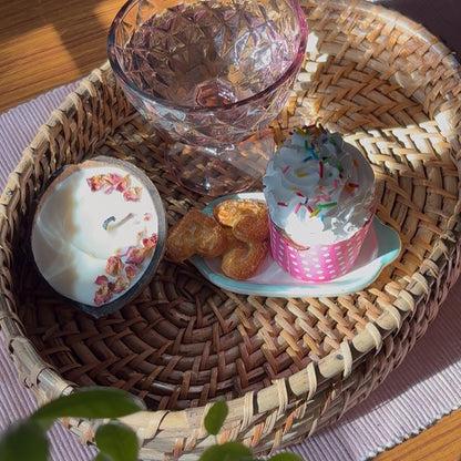 Rattan Oval Tray- 12.5"