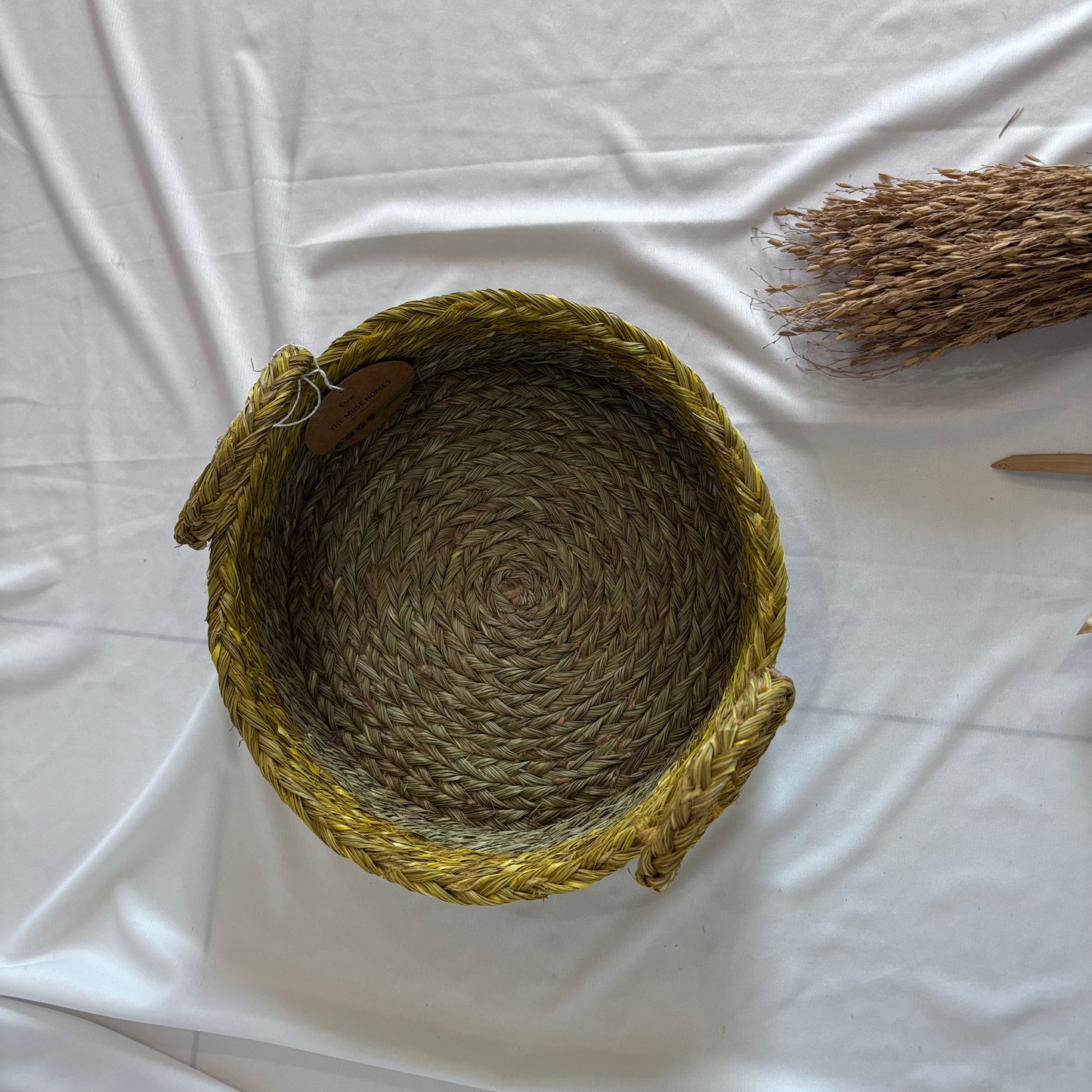 Natural Fiber Woven Tray- 10"x3"